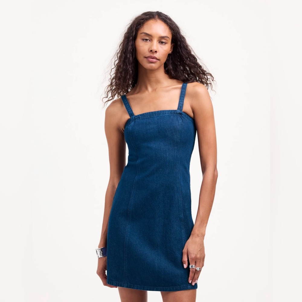NWT Madewell Denim Strapless Mini Dress - Maytown Wash - 4